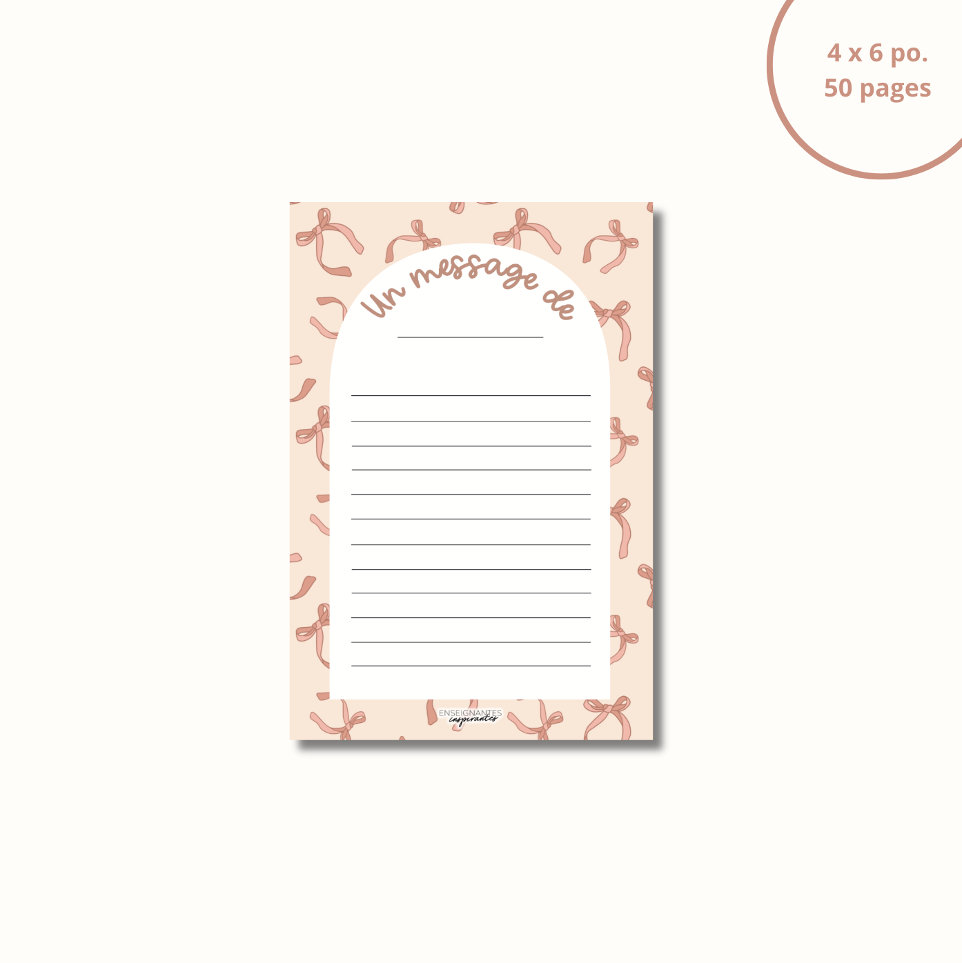 Image of Bloc-note - Un message de (Boucles)